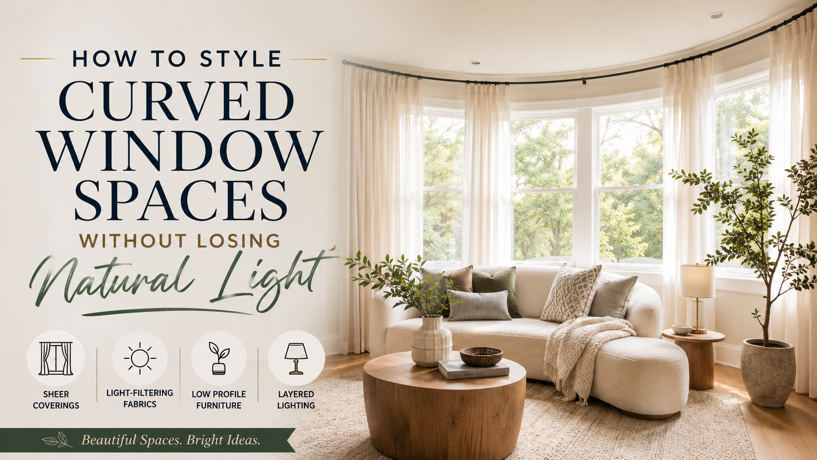 How to Style Curved Window Spaces Without Losing Natural Light